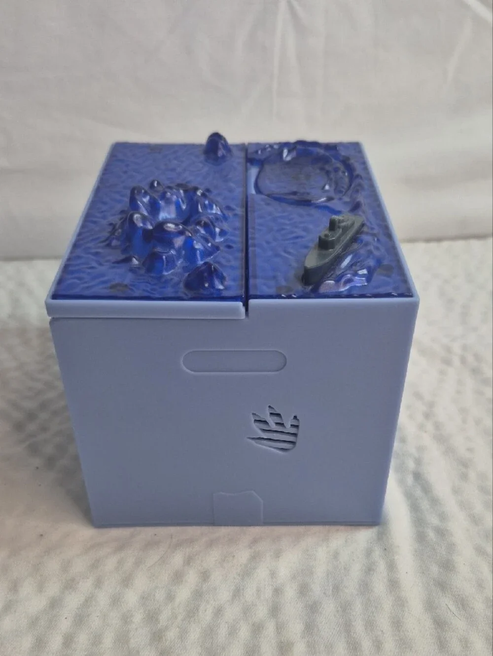 Godzilla Boom Collectible Still Bank Blue Plastic Piggy Bank with Ship Comic Art